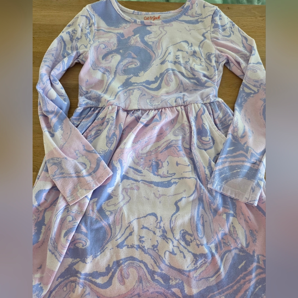 Cat & Jack Swirl Dress - Pink, Purple, White